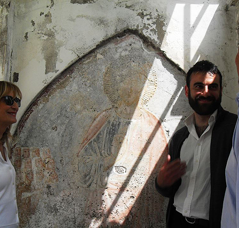 Amalfi, iniziato il restauro dell'affresco del Cristo Benedicente