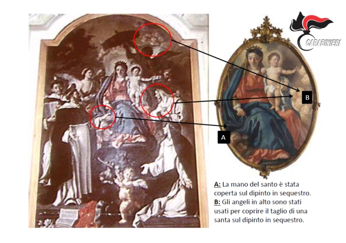 Tramonti, ritrovata tela raffigurante la Madonna del Rosario