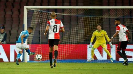 Il tridente delle meraviglie stende il Feyenoord: Napoli vittorioso 3-1