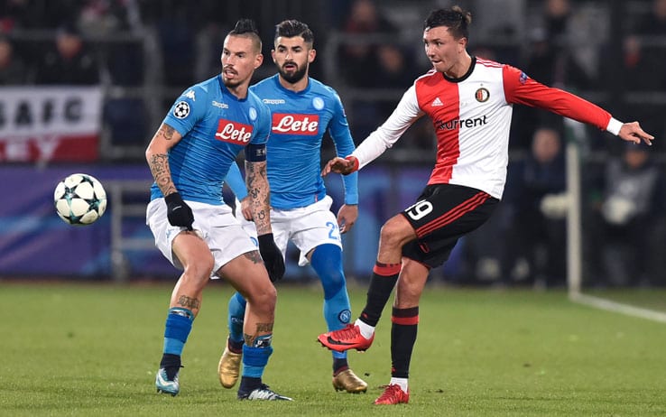 Napoli appannato: il Feyenoord batte gli azzurri 2-1