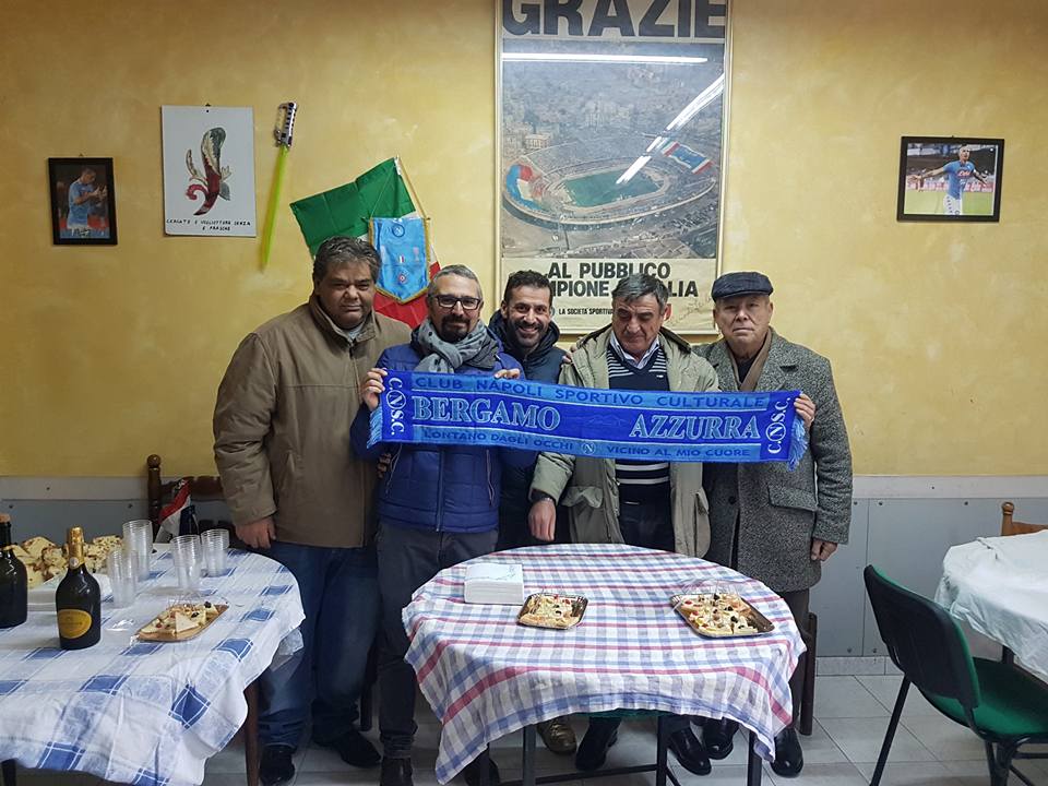 Marigliano, gemellaggio tra il Napoli Club e il Club Napoli Bergamo Azzurra
