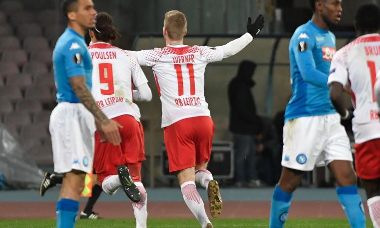 Europa League: il Napoli perde contro il Lipsia; qualificazione compromessa