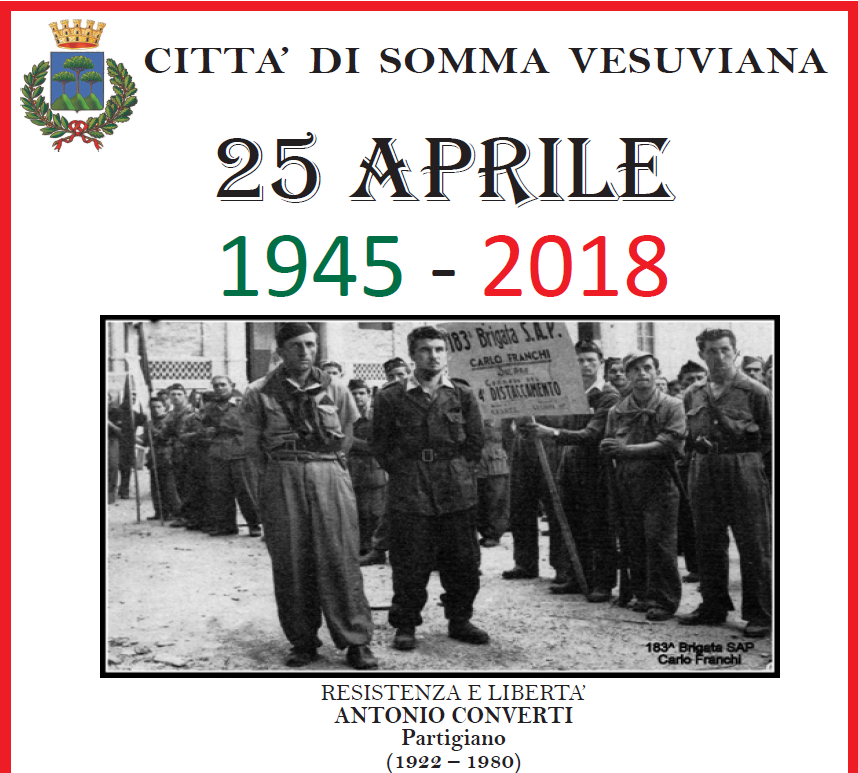 25 aprile: ecco la dedica di Somma Vesuviana ai suoi partigiani