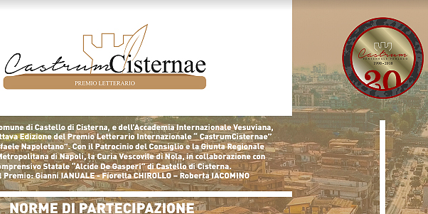 Castello di Cisterna, al via la fase finale del Premio Letterario Castrum Cisternae