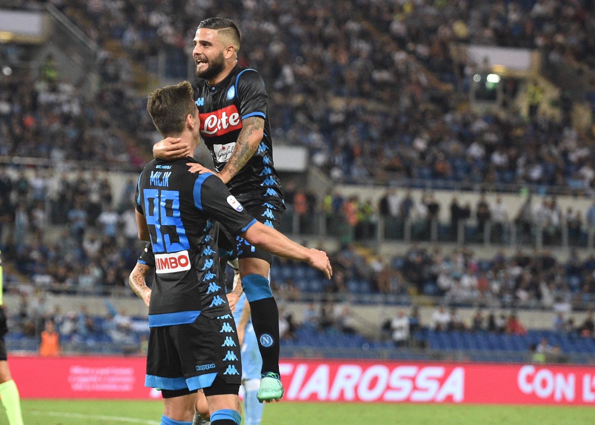 Milik ed Insigne regalano i primi tre punti al Napoli: 1-2 contro la Lazio