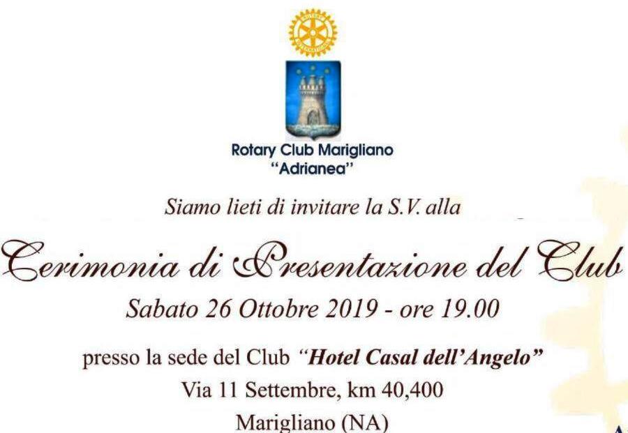 Nasce il Rotary Club Marigliano Adrianea: primo presidente Antonio Sodano