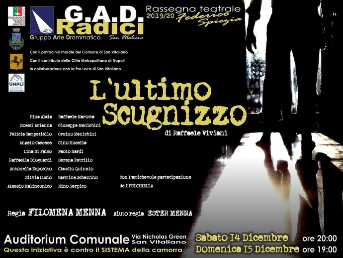 Teatro a San Vitaliano: il GAD presenta questo week end L'Ultimo Scugnizzo