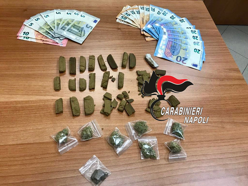 Preso spacciatore: sequestrati 100 grammi di hashish  e 7 dosi di marijuana