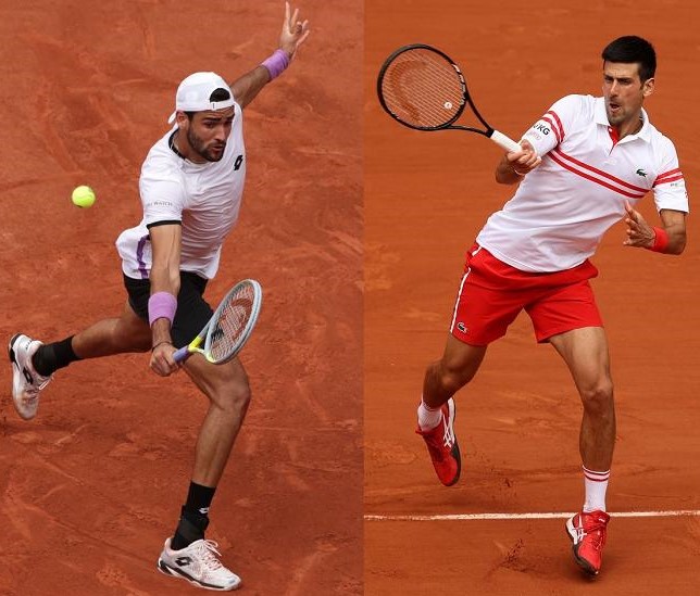 Tennis-Roland Garros -Berrettini-Djokovic stasera ore 20