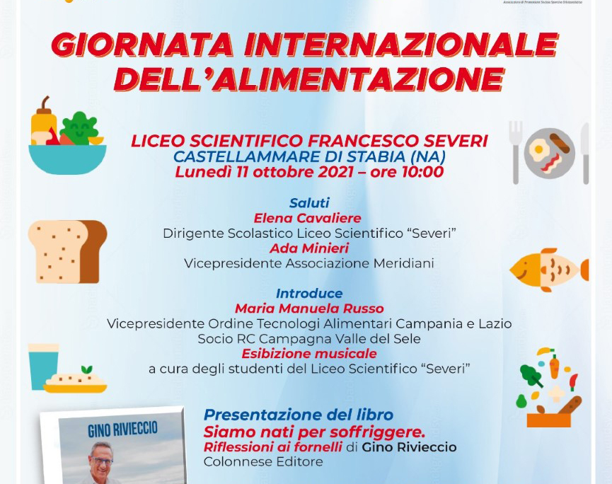 Giornata Mondiale Alimentazione 2021: all'istituto Severi di Castellammare di Stabia incontro con l'artista Gino Rivieccio