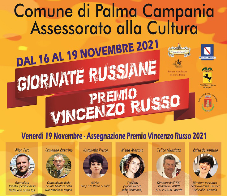 Palma Campania, Premio Vincenzo Russo: si svolgerà lunedì la presentazione presso il teatro comunale