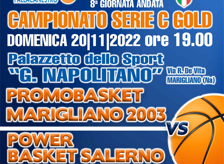 Pallacanestro, Serie C gold: big match al Pala Napolitano