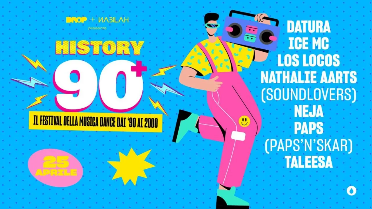 History 90, festival itinerante live della musica dance 90 e 2000