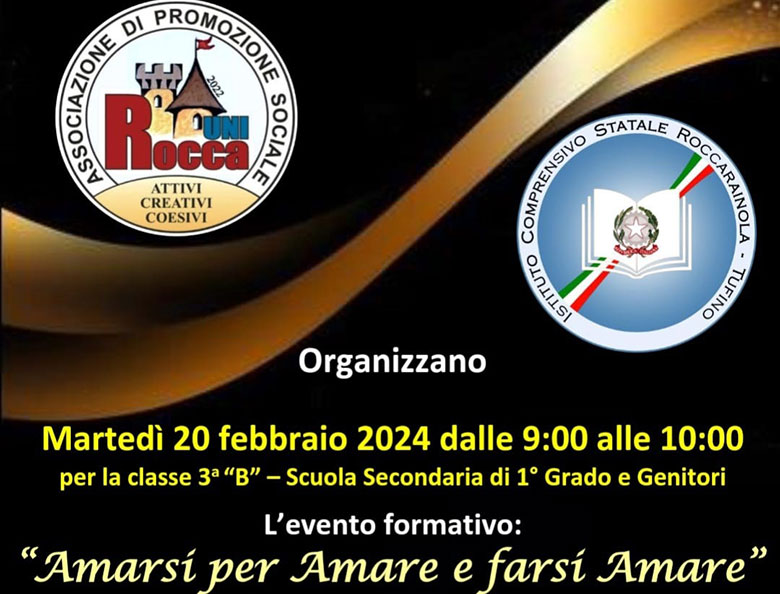 Roccarainola, l'associazione UniRocca presenta l'evento Amarsi per Amare e farsi Amare