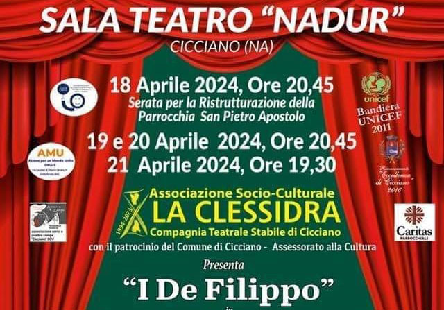 Cicciano, l'Associazione La Clessidra presenta i De Filippo