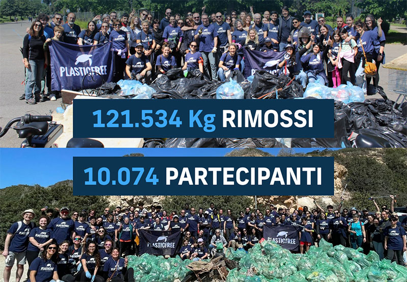 Earth Day: oltre mille volontari Plastic Free liberano la Campania da 7 tonnellate di plastica e rifiuti