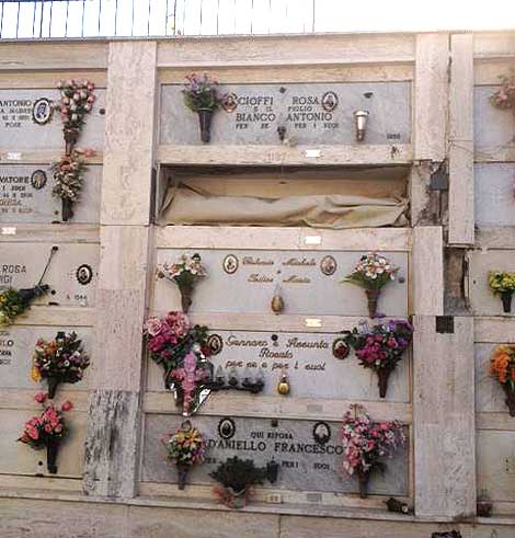 Casalnuovo, cimitero: un loculo scoperto terrorizza i cittadini.
