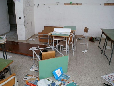 Ercolano, atti vandalici alla scuola elementare: presi 2 minorenni