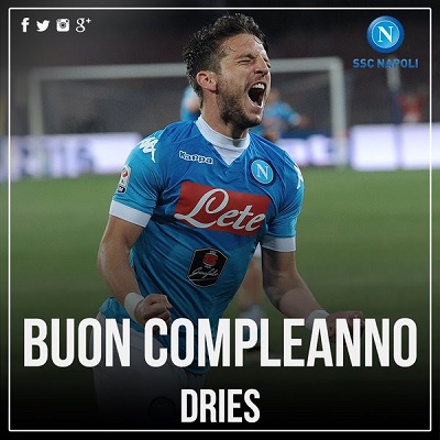Compleanno in casa Napoli: si festeggia Dries Mertens