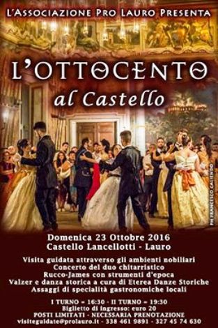 “L'Ottocento al Castello Lancellotti”: una nuova iniziativa della Pro Lauro