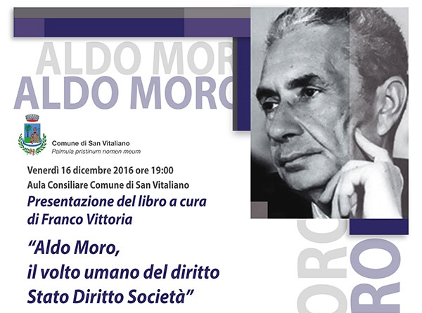 San Vitaliano, oggi la presentazione del libro su Aldo Moro a cura di Franco Vittoria